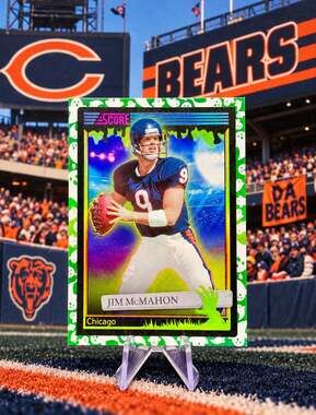 Jim McMahon Chicago BEARS Football Card NUMBERED /299 Ghosts HOLO RARE Panini